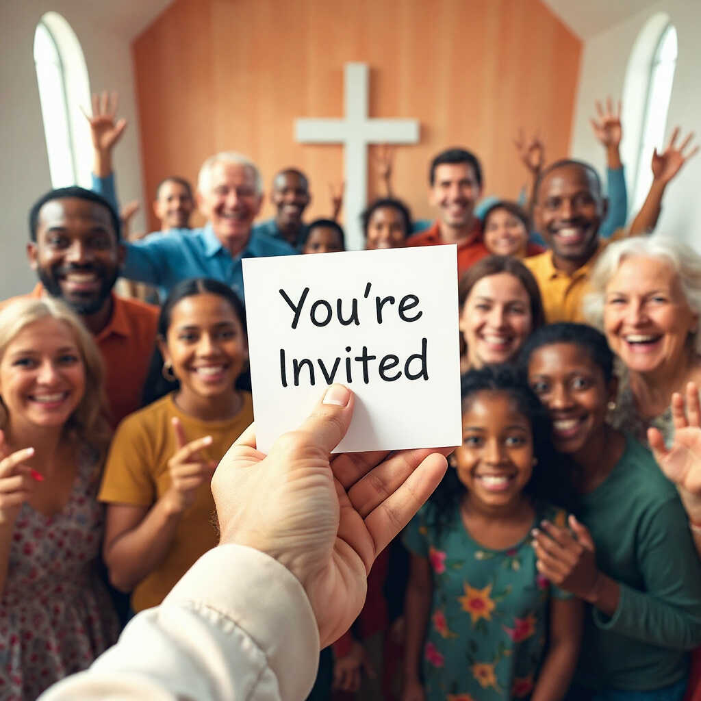 People worshiping together in community fellowship